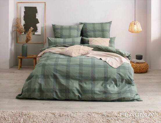 4,50 € Bio-Baumwolle Bettwäsche kariert, Wendegarnitur, Größe ab 135×200 cm