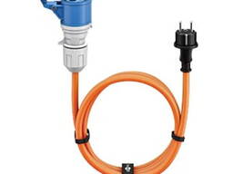 5m Camping CEE-Stecker > Schuko-Stecker 16A/230V, Orange