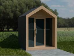 Outdoor-Sauna „Norden“ — Modell B 1/1K (isoliert) 1,86 × 2,0 m Aktionspreis –30%