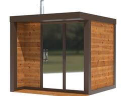 Außensauna „Typ Elegance”— Modell E 1/1K (isoliert) 2.45 × 2.30 m Aktionspreis –20%