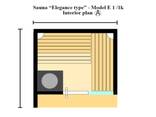Außensauna „Typ Elegance”— Modell E 1/1K (isoliert) 2.45 × 2.30 m Aktionspreis –20% - фото 5