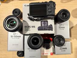 Canon EOS M6 Mark II spiegellose Kamera mit 5 Objektiven, Sucher und Zubehör