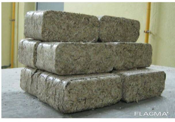 Flachs -Briketts
