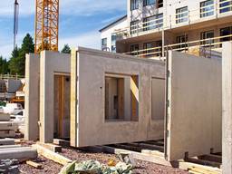 Prefabricated frame-panels for house manufacturing