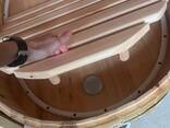 Mini saunas, Linden barrel sauna for 1 person, mini sauna for balcony, sauna for garden - фото 10