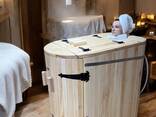 Minisaunen, Fasssauna aus Lindenholz für 1 Person, Minisauna für Balkon, Sauna für Garten - фото 2
