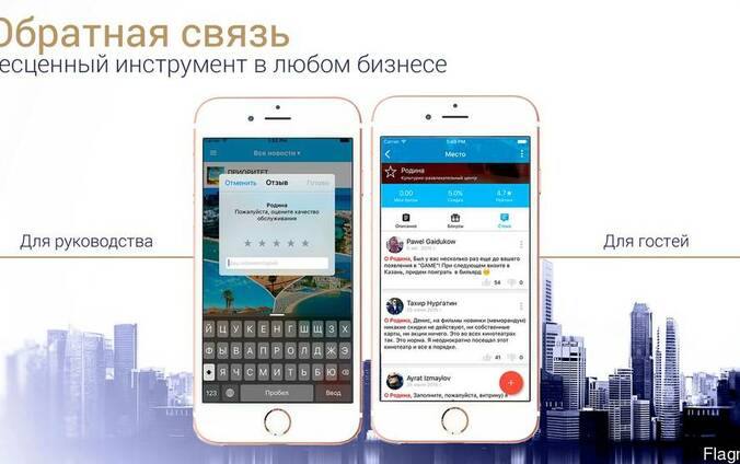 Мобильное приложение. Аналогов нет. Для владельцев бизнеса