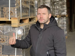 Pini Kay Brikett und Nestro Brikett, Eiche Export Import nach Deutschland