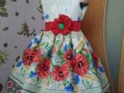 Платья детские и взрослые в украинском стиле, хлопок