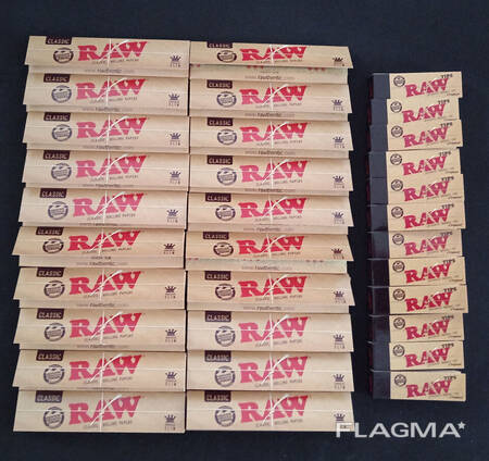 RAW CLASSIC Rolling Papers King Size Slim 110mm Filter Tips Rizla Tip