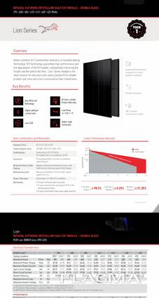 Солнечные батареи панели в двойная стекло 410 вт (HJT) Lion Series