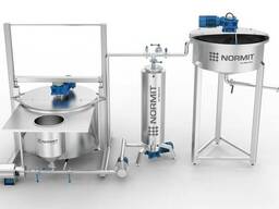 Technological line for yoghurt processing